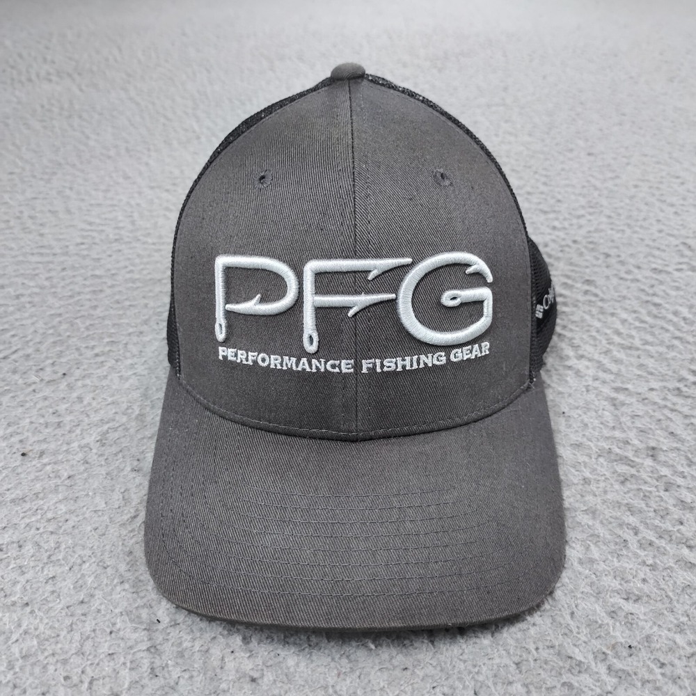 Columbia PFG Performance Trucker Cap One Size Gray Snapback Fishing Gear Outdoor